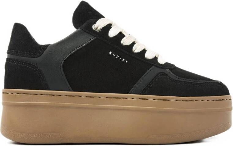 NUBIKK Lage Sneakers Dames Bayou Platform Maat: 40 Materiaal: Suède Kleur: Zwart
