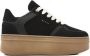 NUBIKK Lage Sneakers Dames Bayou Platform Maat: 42 Materiaal: Suède Kleur: Zwart - Thumbnail 1