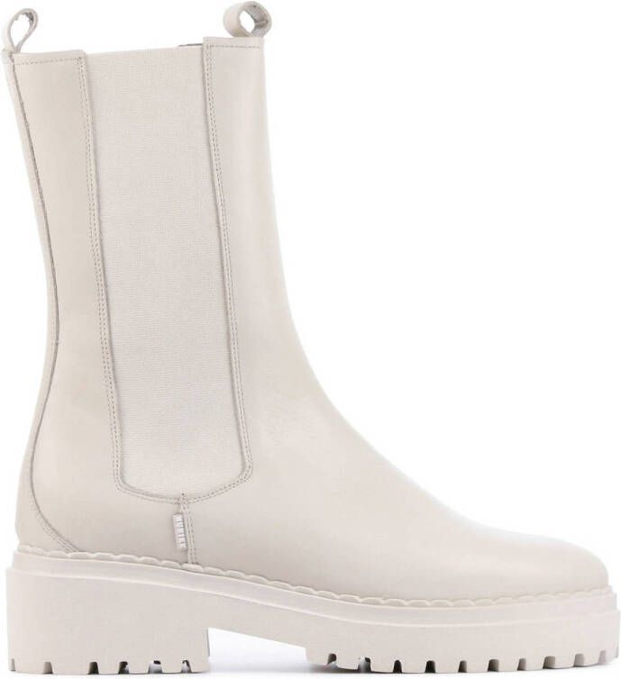 Nubikk Fae Adams hoge leren chelsea boots off white