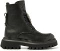 Nubikk Fae Bobbi Jr leren veterboots zwart Meisjes Leer Effen 27 - Zwart