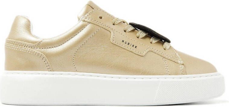 Nubikk leren sneakers goud metallic Meisjes Leer Effen 28