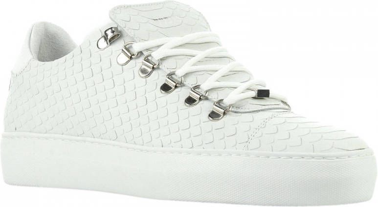 Nubikk leren sneakers Jagger Python wit - Schoenen.nl