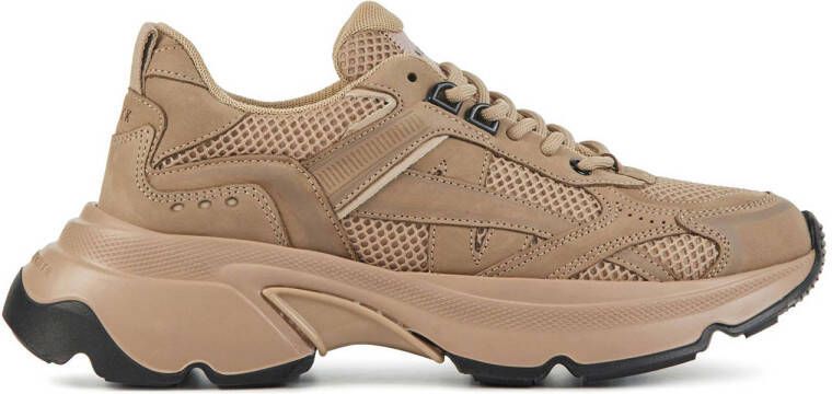 Nubikk leren sneakers taupe