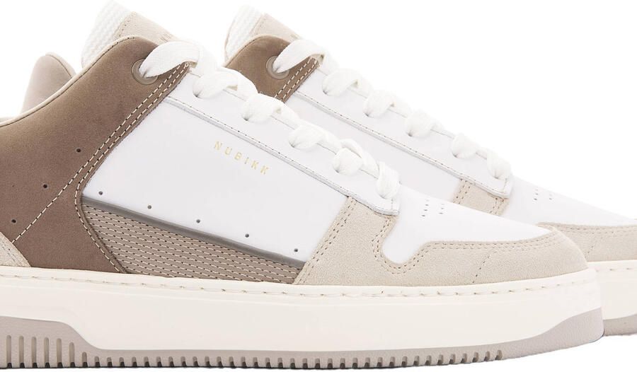 Nubikk Basket Courtside suède sneakers beige wit - Foto 2