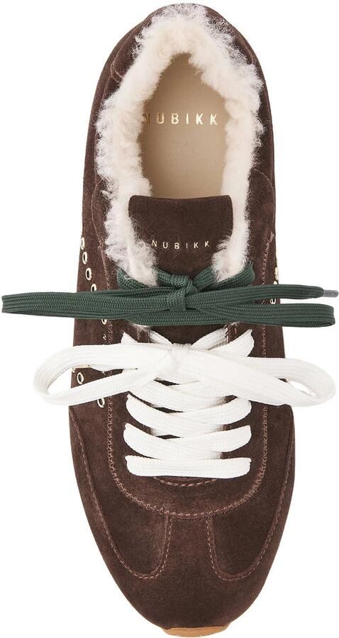 Nubikk Billy Lou Fur II suède sneakers donkerbruin - Foto 3