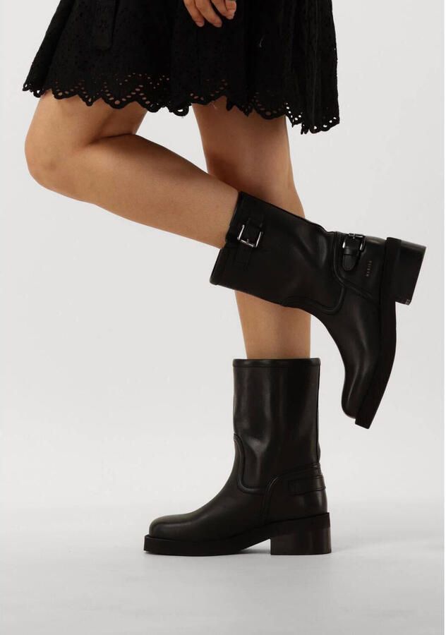 NUBIKK Biker Boots Dames Eve Leva Maat: 39 Materiaal: Leer Kleur: Zwart
