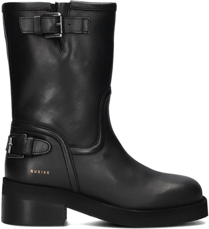 NUBIKK Biker Boots Dames Eve Leva Leer Zwart - Foto 3