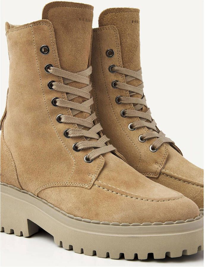 NUBIKK Veterboots Dames Fae Bobbi Fur Maat: 41 Materiaal: Suède Kleur: Bruin - Foto 4