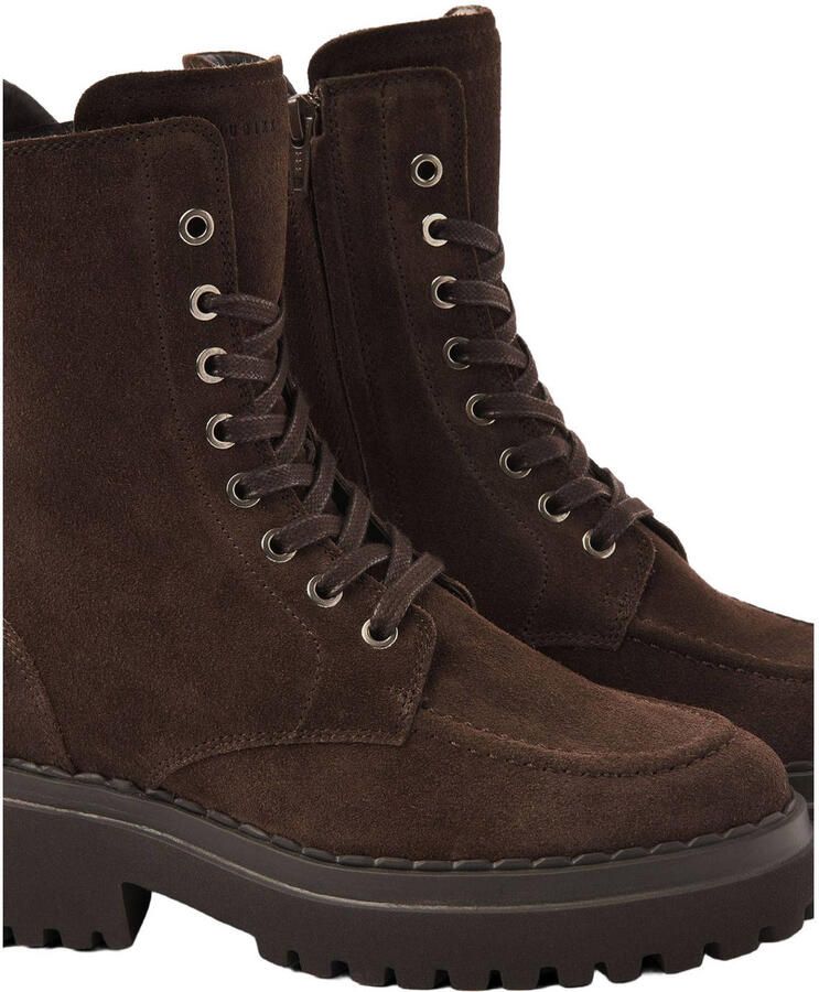 Nubikk Fae Bobbi Fur suède veterboots donkerbruin - Foto 3