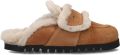 NUBIKK Instappers Dames Teddy Fur Suède Cognac - Cognac