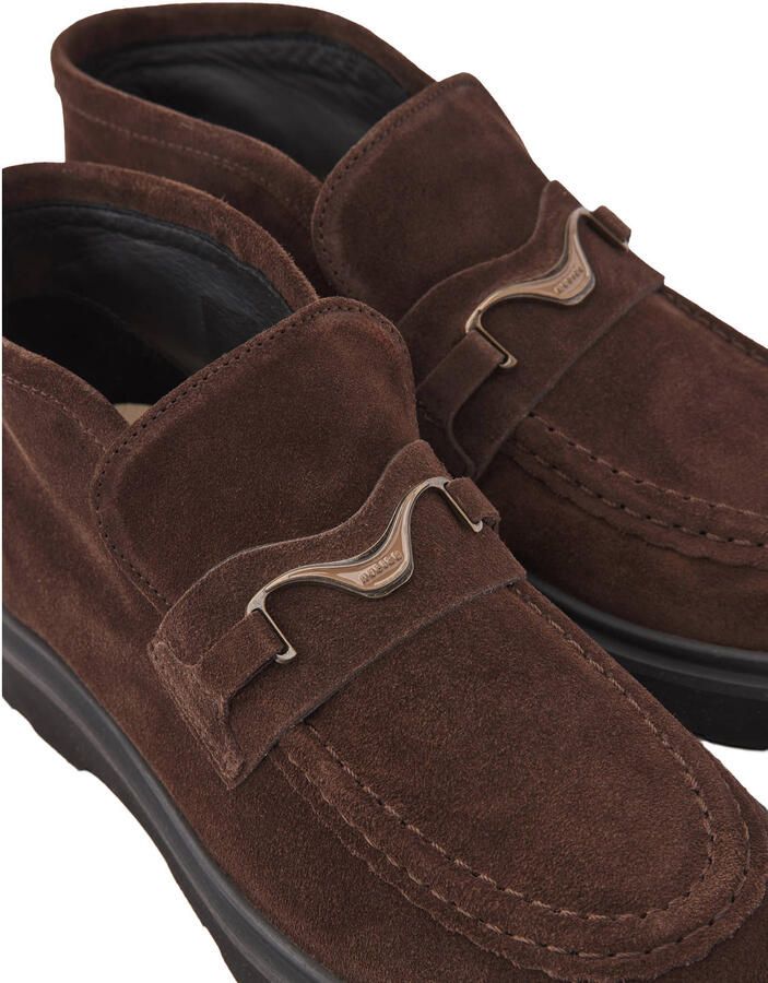 Nubikk leren enkelboots donkerbruin - Foto 2