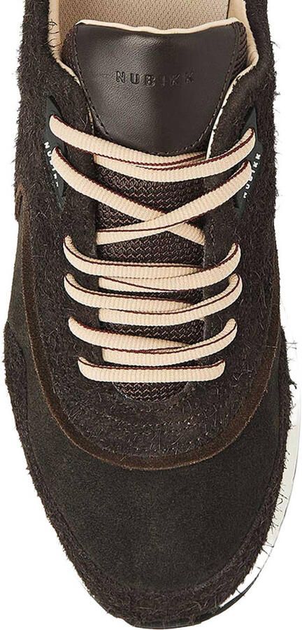 Nubikk Ross Zay chunky leren sneakers donkerbruin - Foto 3