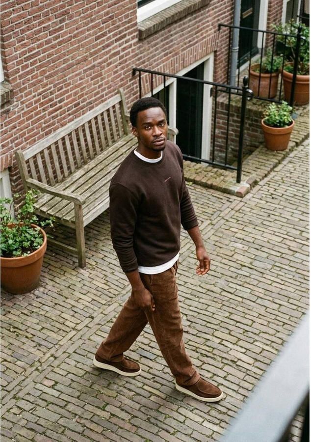 Nubikk Bruine Suède Lage Sneakers