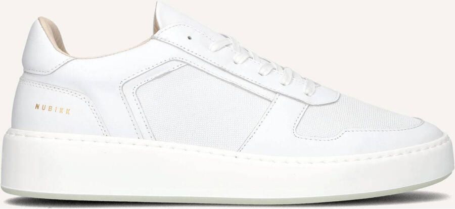 Nubikk Witte Leren Lage Sneakers