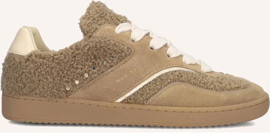 NUBIKK Lage Sneakers Dames Ray Owen Studs Maat: 40 Materiaal: Teddy Kleur: Beige