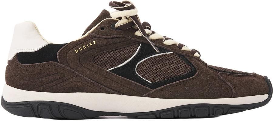 Nubikk suède sneakers donkerbruin