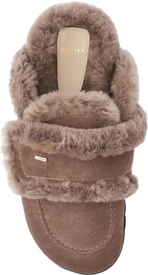 Nubikk Teddy Furry II suède clogs taupe - Foto 3