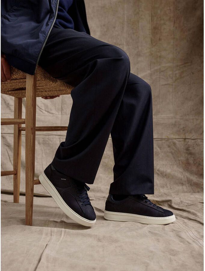 NUBIKK Lage Sneakers Heren Vic Cosmo Maat: 44 Materiaal: Nubuck Kleur: Blauw - Foto 2