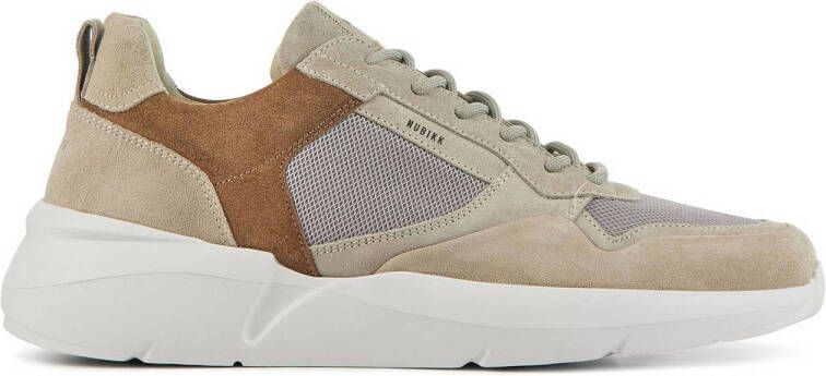 Nubikk Roque Road Wave suède sneakers beige multi