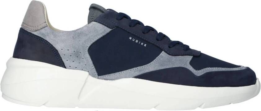 Nubikk Roque Road Wave suède sneakers donkerblauw
