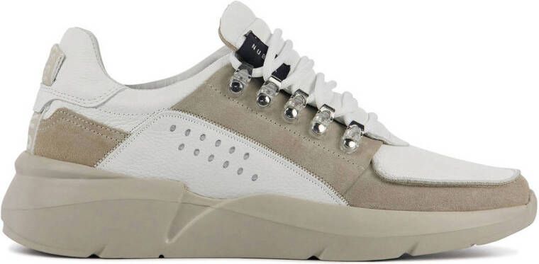 Nubikk Roque Roman M leren sneakers wit beige