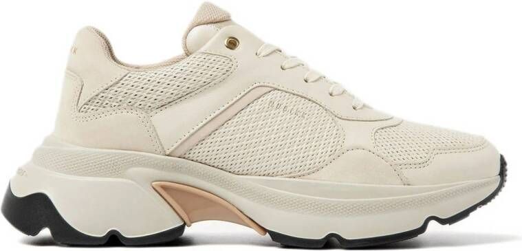NUBIKK Lage Sneakers Dames Ross Jaden Maat: 38 Materiaal: Leer Kleur: Beige