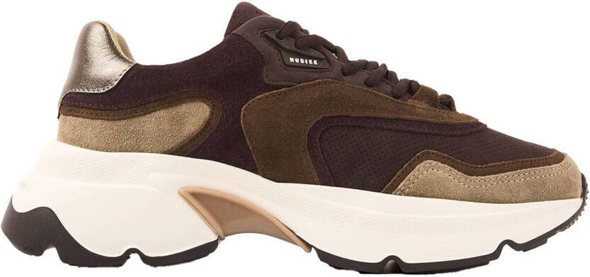 Nubikk Ross Noa chunky suède sneakers bruin beige