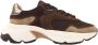 Nubikk Ross Noa chunky suède sneakers bruin beige - Thumbnail 1