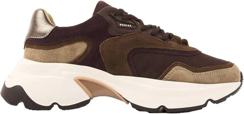 Nubikk Ross Noa chunky suède sneakers bruin beige