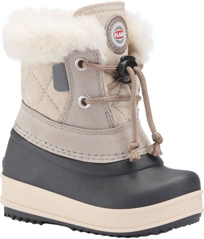 Olang Ape snowboots beige bruin Meisjes Imitatieleer Effen 23 24 Sneakers