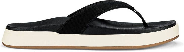 Olukai Nu'Apio Dames leren slippers Black Black