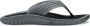 Olukai Ulele Heren leren slippers Dark Shadow Black - Thumbnail 1
