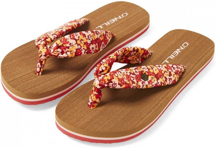 O'Neill Ditsy Sun Sandals teenslippers met bloemenprint rood