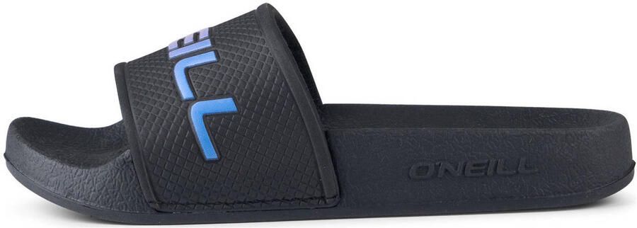 O'Neill badslipper Logo Slides Kids Zwart Blauw Rood