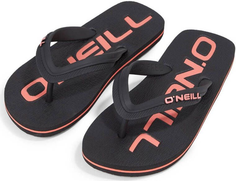 O'Neill Profile Logo Sandals teenslippers zwart roze Rubber 22.5