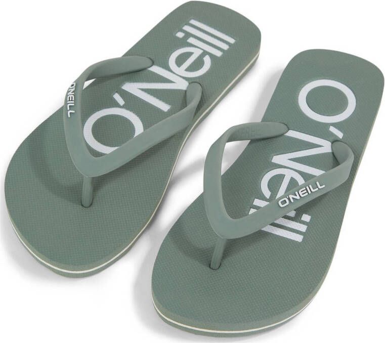 O'Neill Profile Logo teenslippers grijsgroen Meisjes Rubber 22.5