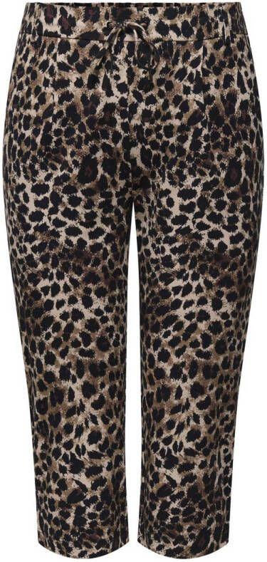 ONLY CARMAKOMA regular waist broek bruin