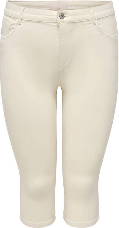 ONLY CARMAKOMA skinny high waist broek ecru