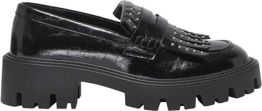 ONLY chunky lak loafers met studs zwart