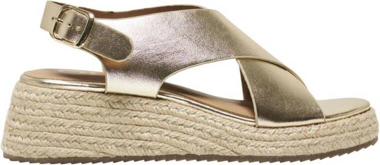 ONLY espadrilles goud metallic