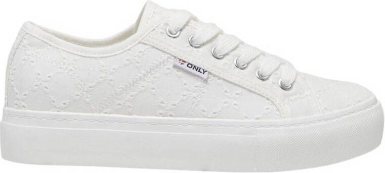 Only Lage sneakers met ajourpatroon model 'NOMI'