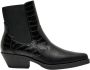 ONLY Shoes dames cowboy western enkellaarsjes zwart - Thumbnail 1