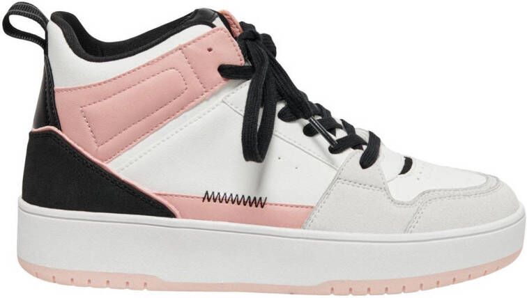 ONLY ONLSAPHIRE sneakers wit roze zwart
