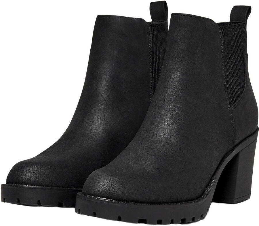 ONLY Onlbarbara Heeled Bootie Noos chelsea boots met blokhak zwart - Foto 2