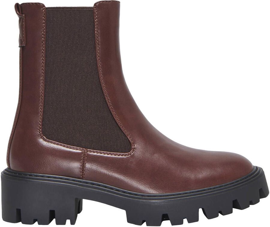 ONLY ONLBETTY chunky imitatieleren chelsea boots bruin