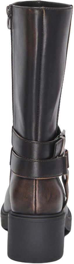 ONLY ONLBlossom imitatieleren bikerboots bruin - Foto 3