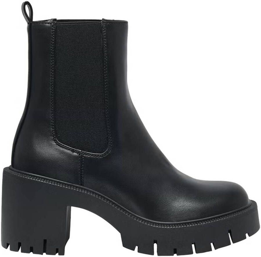 ONLY Onlbluebell-1 chelsea boots met blokhak en profielzool zwart - Foto 2