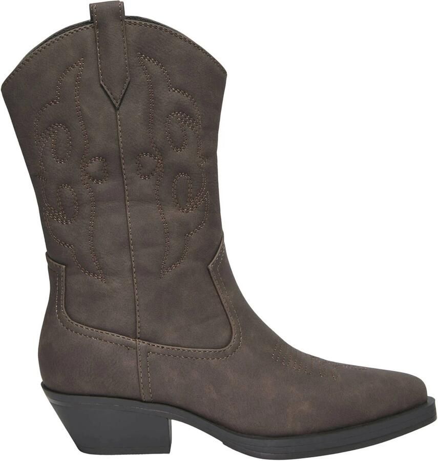 ONLY Onlbronco-3 imitatieleren western cowboylaarzen bruin