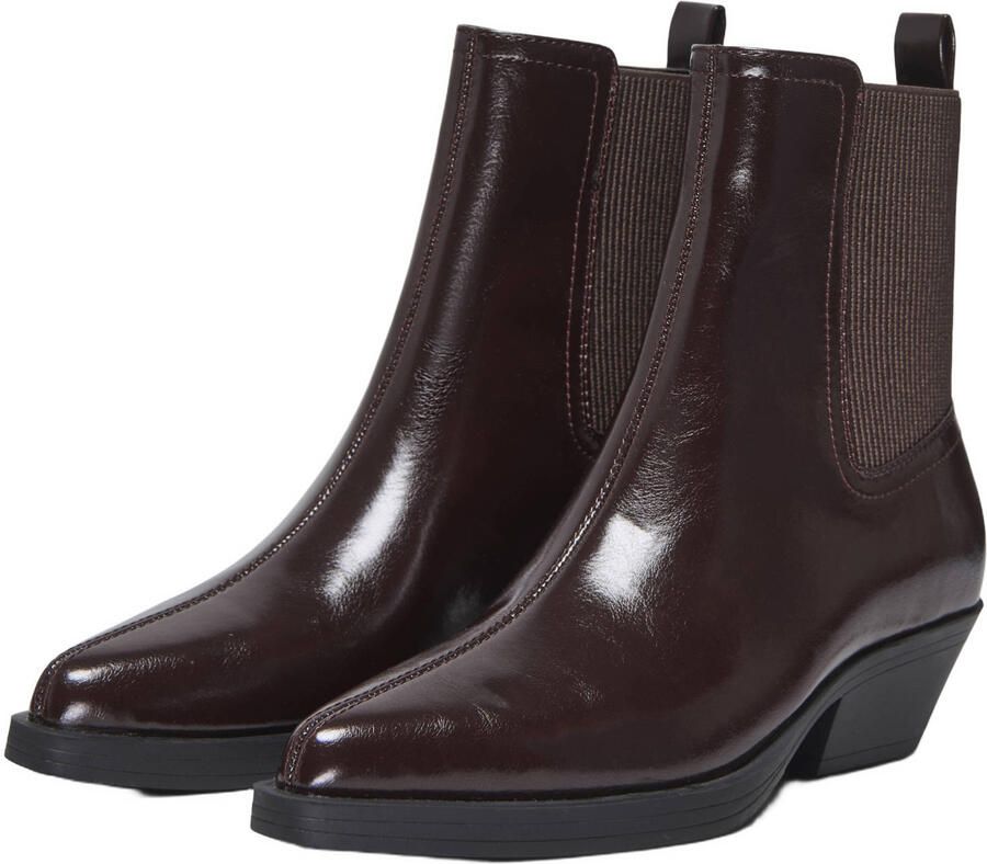 ONLY Onlbronco-9 western lakleren chelsea boots bordeaux - Foto 3