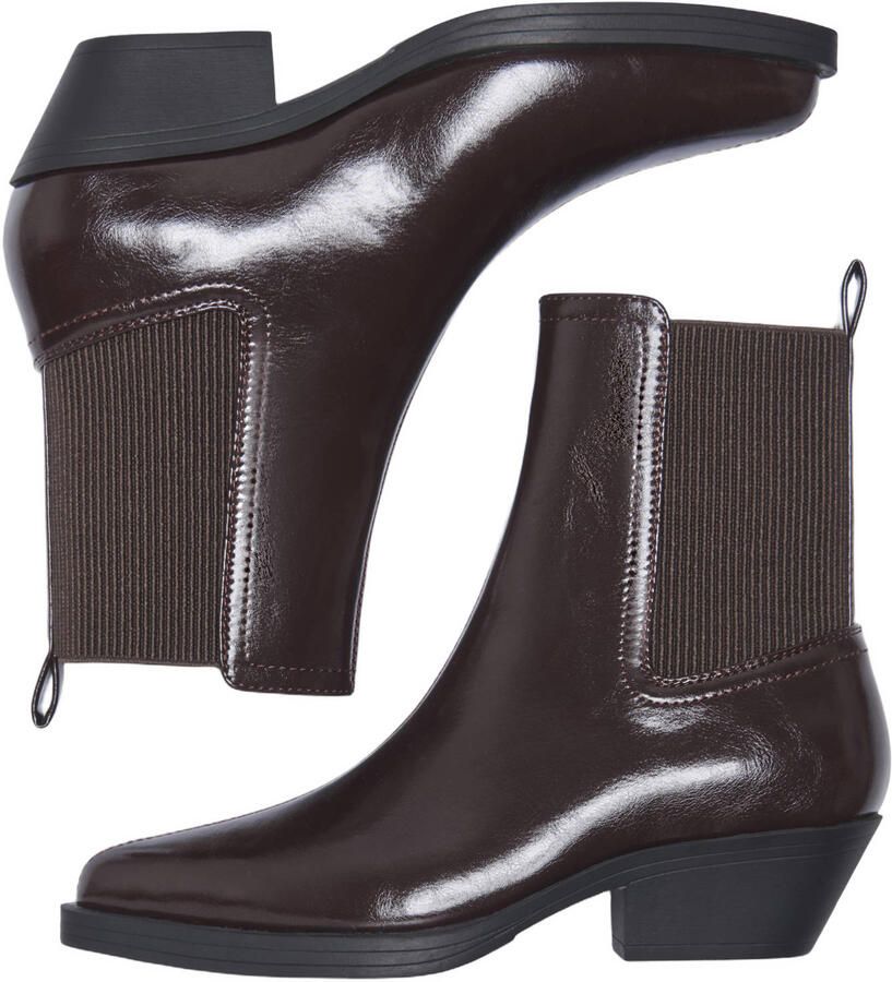 ONLY Onlbronco-9 western lakleren chelsea boots bordeaux - Foto 2